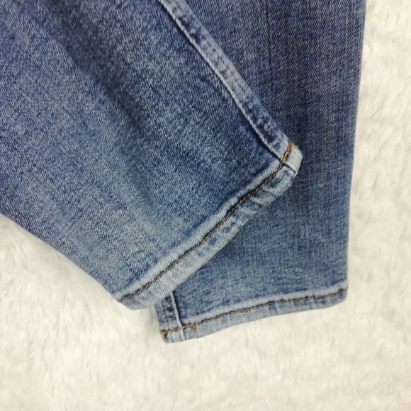 H&M Womens Jeans Skinny Ankle Blue Denim Medium Wash Ripped High Rise 2 - Picture 6 of 13